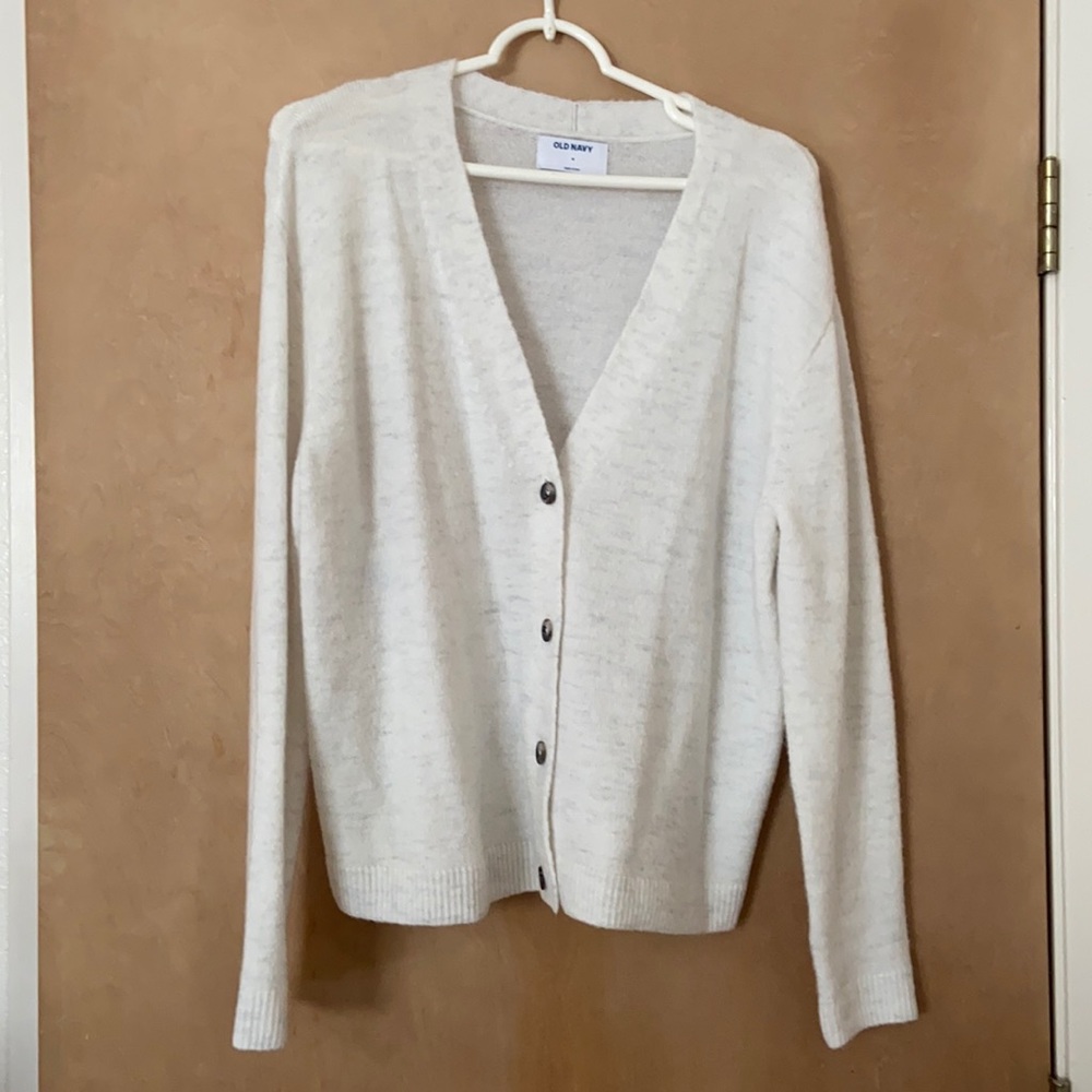 White cardigan